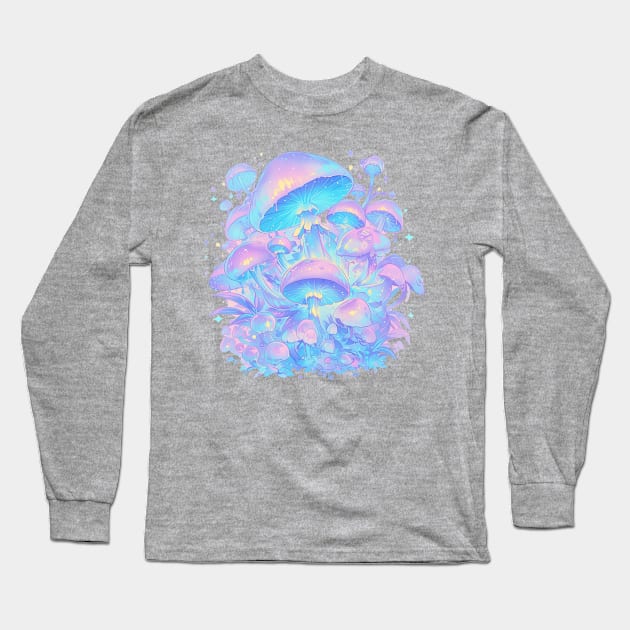 Psychedelic Mushroom Long Sleeve T-Shirt by DarkSideRunners